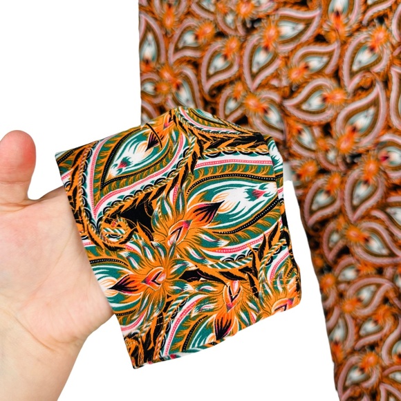 LuLaRoe Trippy Groovy Floral Peacock Printed Comfy High Rise Casual Leggings TC - Picture 8 of 9